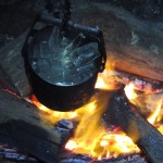Melting icicles for fresh water. Saved me going to fill up the bottles... Melting icicles for fresh water. Saved me going to fill up the bottles...